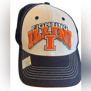 🧡💙NEW Unique Fighting Illini Adjustable Cap - officially licensed